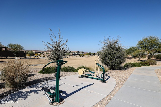 view of community featuring a playground