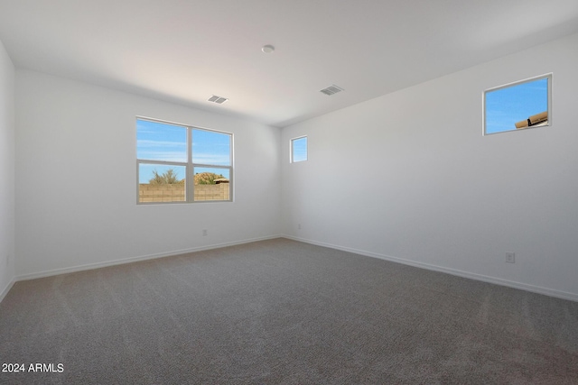 unfurnished room with carpet floors