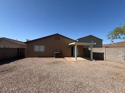 990 E Desert Rose Trl, San Tan Valley, AZ 85143 - back of property featuring a fenced backyard and a patio