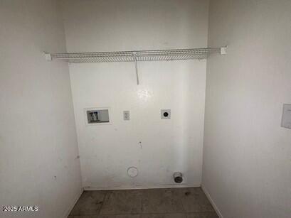990 E Desert Rose Trl, San Tan Valley, AZ 85143 - washroom featuring hookup for an electric dryer, washer hookup, and tile patterned floors