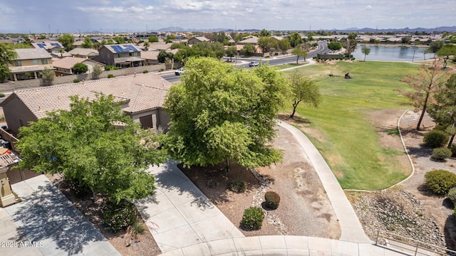 41804 W Carlisle Ln, Maricopa, AZ 85138 - aerial perspective of suburban area featuring a water and mountain view