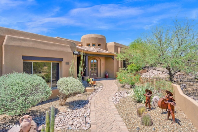 8154 E Tecolote Cir, Scottsdale, AZ 85266 - view of front facade featuring stucco siding and french doors
