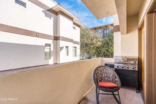 balcony featuring grilling area