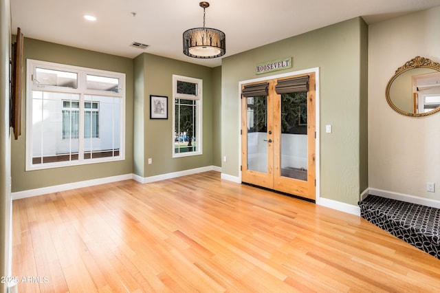 interior space featuring light hardwood / wood-style flooring