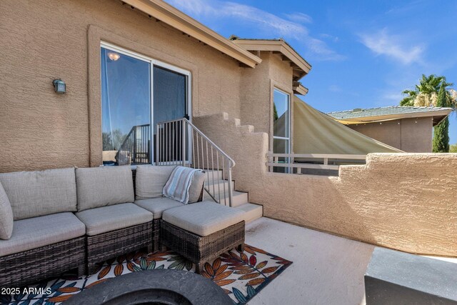 12852 N Mountainside Dr Unit 2, Fountain Hills, AZ 85268 - view of patio with an outdoor living space