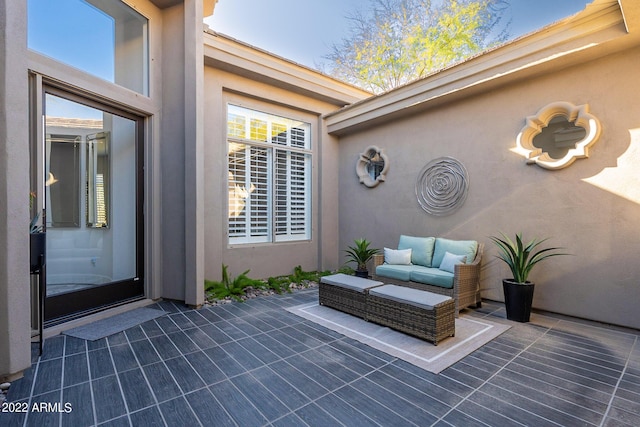 view of patio with outdoor lounge area