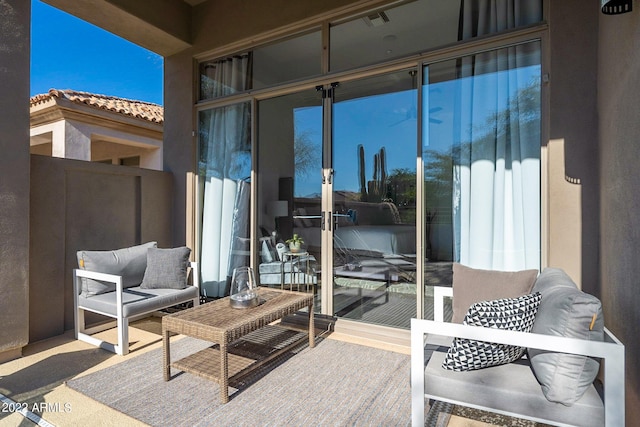 view of patio featuring visible vents