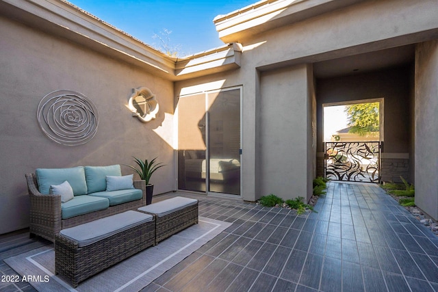 view of patio with outdoor lounge area