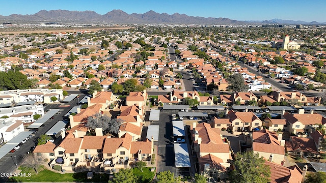 bird's eye view featuring a mountain view