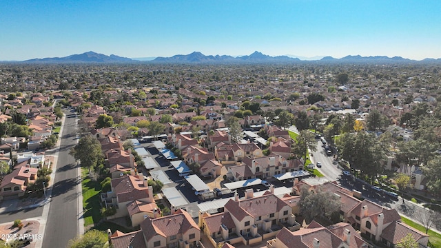 aerial view featuring a mountain view