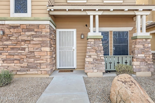 view of doorway to property