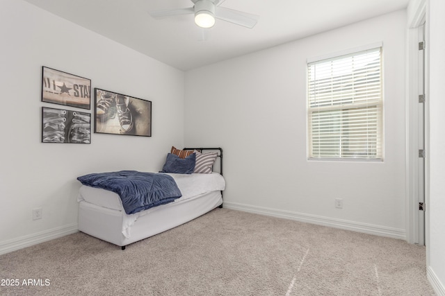 23042 E Excelsior Ave, Queen Creek, AZ 85142 - carpeted bedroom with baseboards and a ceiling fan