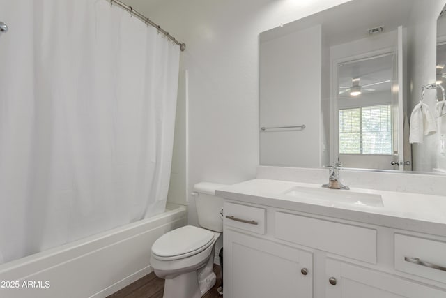23042 E Excelsior Ave, Queen Creek, AZ 85142 - full bathroom with vanity and shower / bath combo with shower curtain
