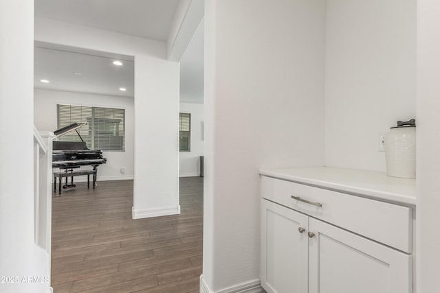 23042 E Excelsior Ave, Queen Creek, AZ 85142 - corridor featuring wood finished floors and recessed lighting