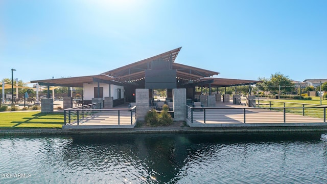 23042 E Excelsior Ave, Queen Creek, AZ 85142 - dock featuring a yard and a water view