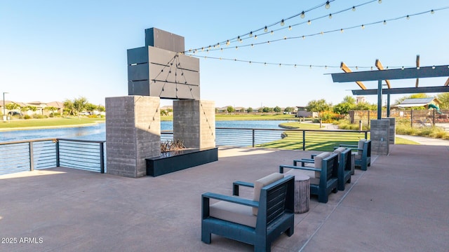 23042 E Excelsior Ave, Queen Creek, AZ 85142 - view of property's community with a water view and a patio