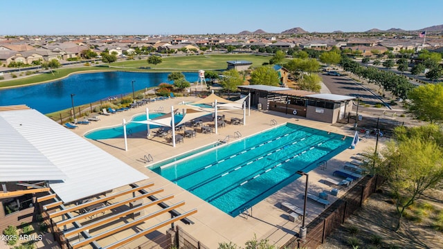 23042 E Excelsior Ave, Queen Creek, AZ 85142 - community pool with a residential view and a water and mountain view