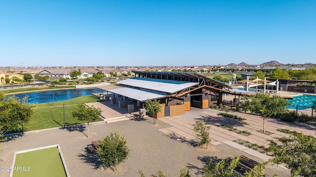23042 E Excelsior Ave, Queen Creek, AZ 85142 - aerial view of residential area featuring a pool area