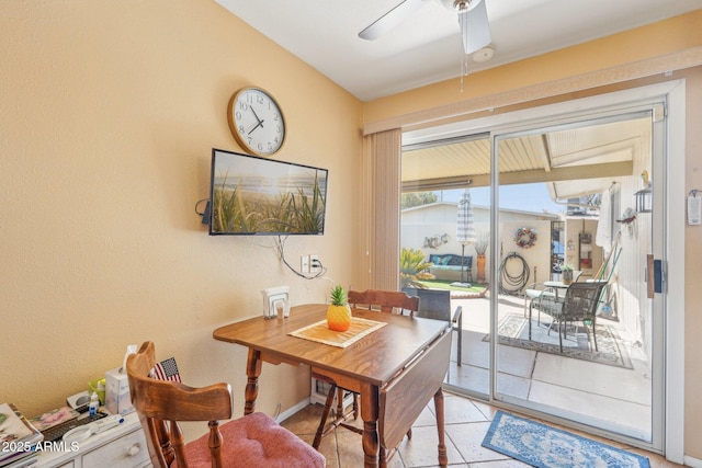 17024 N Pinion Ln, Sun City, AZ 85373 - dining room featuring a ceiling fan