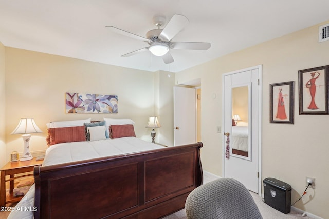 17024 N Pinion Ln, Sun City, AZ 85373 - carpeted bedroom featuring baseboards and a ceiling fan