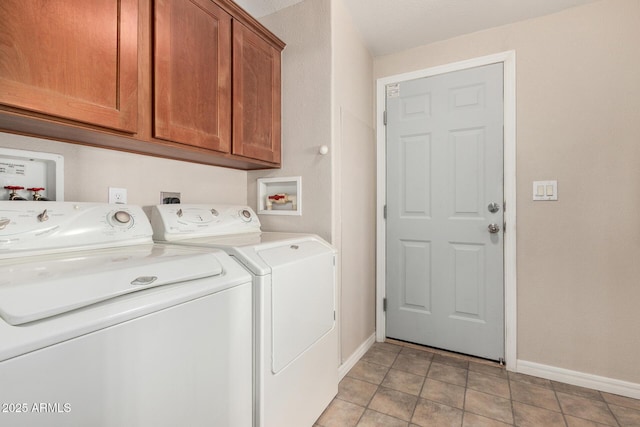 5901 E Leonora St, Mesa, AZ 85215 - washroom featuring cabinet space, baseboards, and washer and dryer