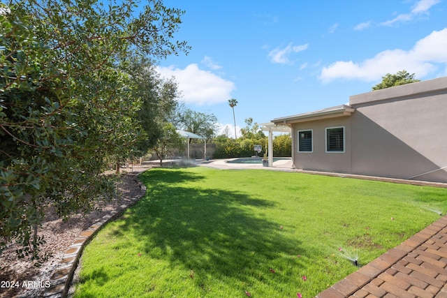 view of yard with a patio