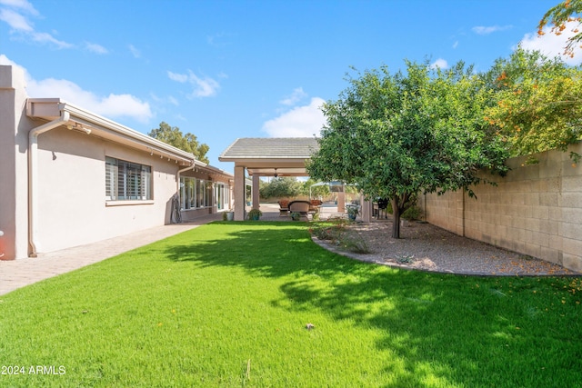 view of yard featuring a patio area