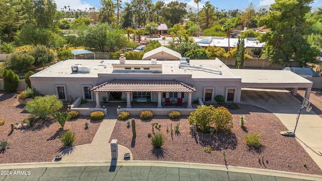 view of front facade featuring a patio