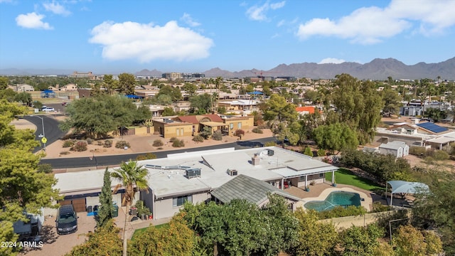 aerial view featuring a mountain view