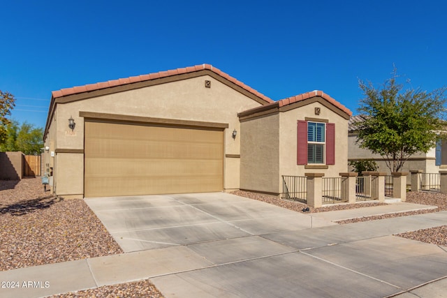 view of front of home featuring a garage