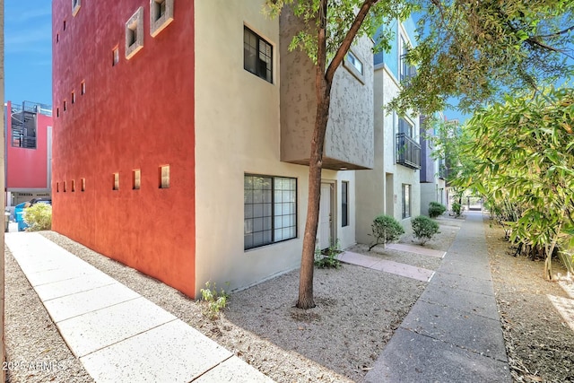 view of property exterior featuring stucco siding