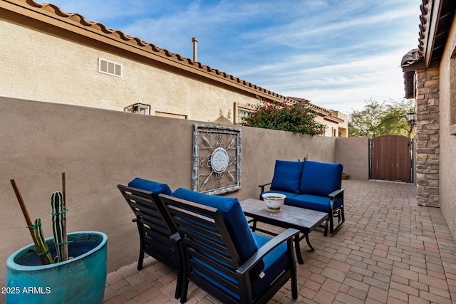 view of patio / terrace featuring outdoor lounge area