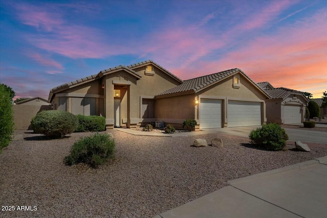 view of front of home featuring a garage