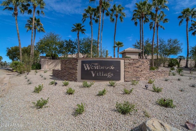 view of community sign