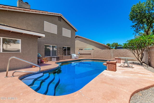 937 N Marble St, Gilbert, AZ 85234 - view of pool featuring a patio and a fenced backyard