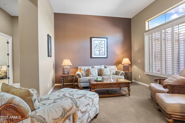 view of carpeted living room