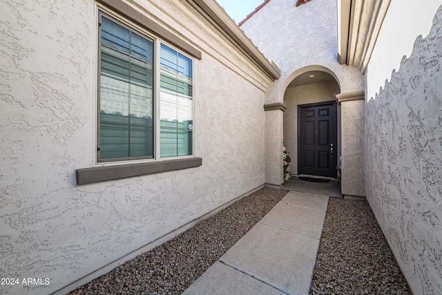 view of doorway to property