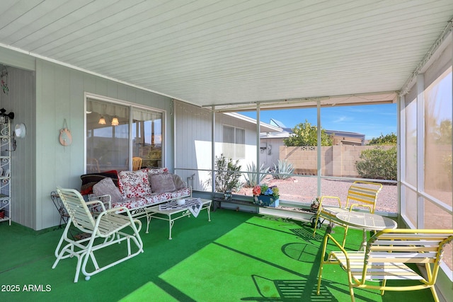 view of sunroom / solarium