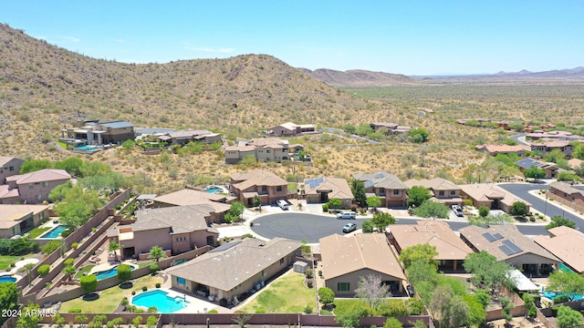 aerial view featuring a mountain view