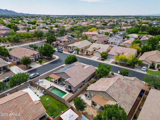 bird's eye view featuring a residential view