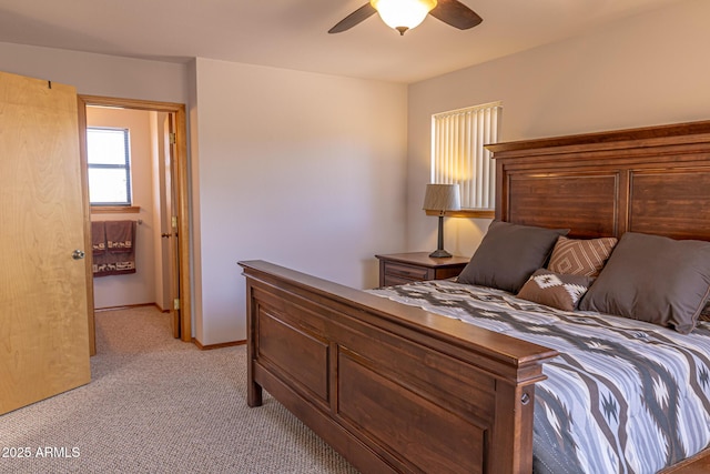 2806 Skyhawk Dr, Overgaard, AZ 85933 - bedroom with light carpet, ceiling fan, and baseboards