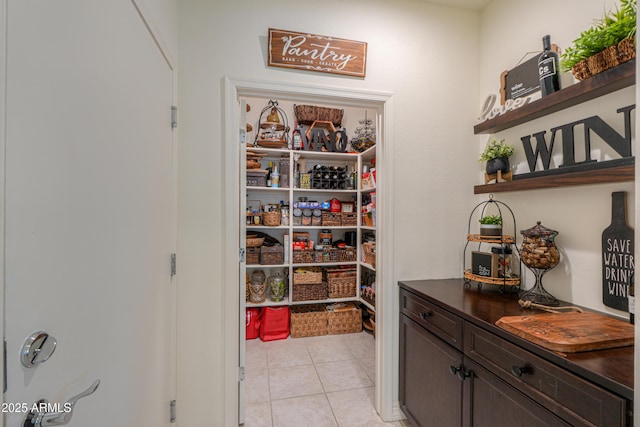 view of pantry