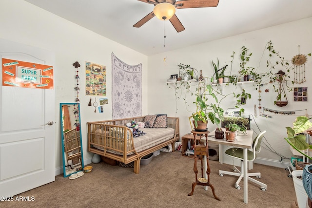 4331 E Redwood Ln, Phoenix, AZ 85048 - bedroom featuring carpet flooring and a ceiling fan