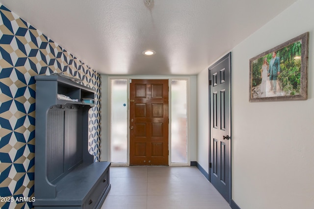 7102 E Kalil Dr, Scottsdale, AZ 85254 - mudroom featuring a textured ceiling and recessed lighting