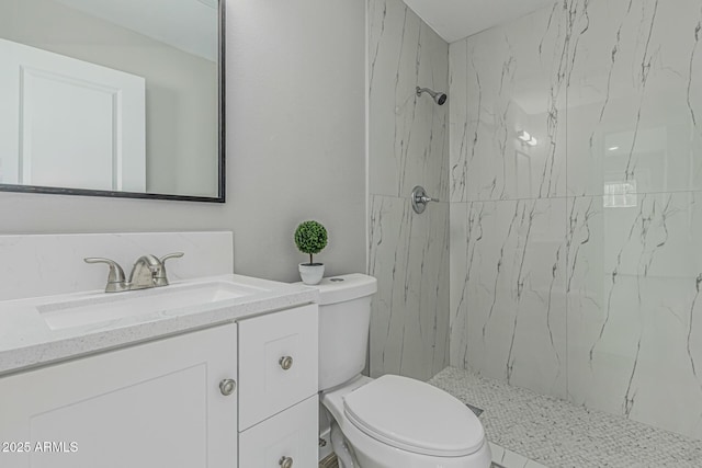 4441 N 27th Dr, Phoenix, AZ 85017 - full bath featuring toilet, vanity, and a marble finish shower