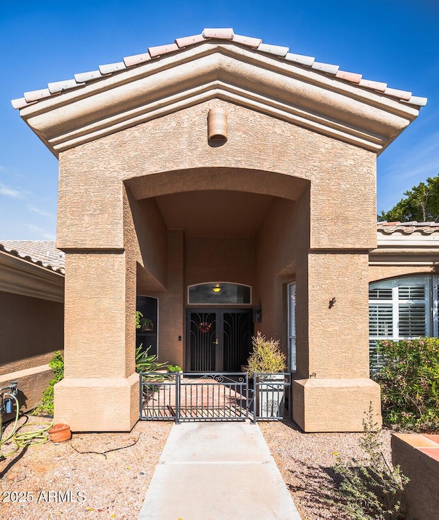 view of doorway to property