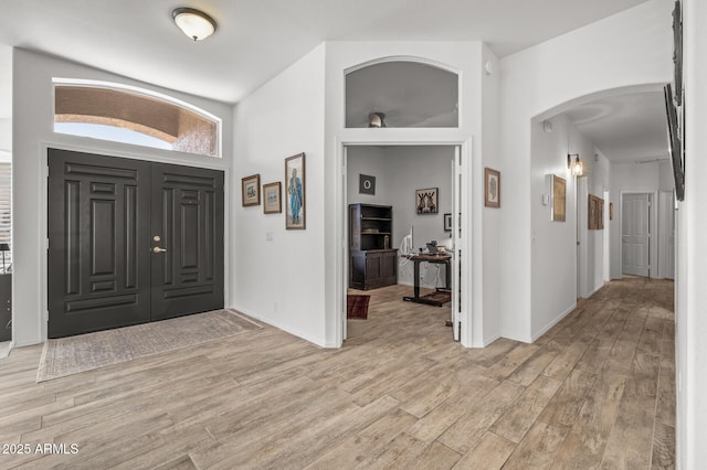 entryway featuring light hardwood / wood-style flooring