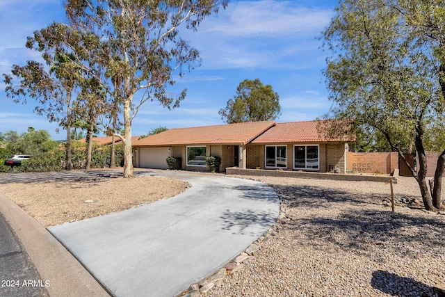 ranch-style house with a garage