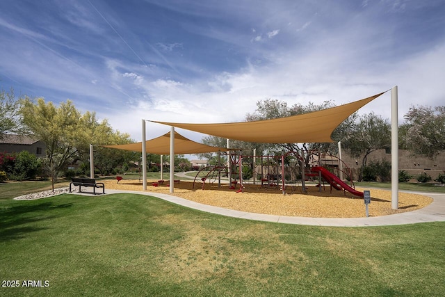 7214 E Rustling Pass, Scottsdale, AZ 85255 - community jungle gym featuring a yard