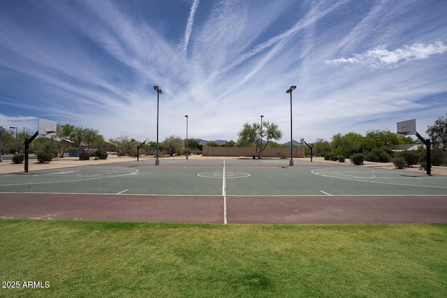7214 E Rustling Pass, Scottsdale, AZ 85255 - view of sport court with community basketball court and a yard